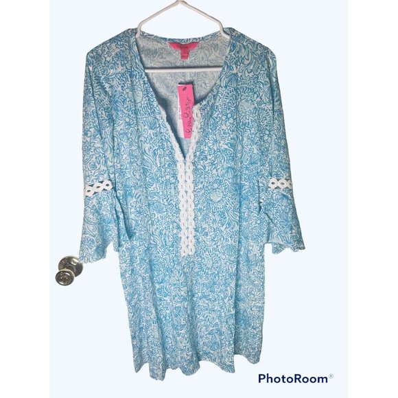 Lilly Pulitzer Hollie Tunic Dress "Took Me By Sunrise" Size Large NEW W/TAGS - Picture 3 of 8